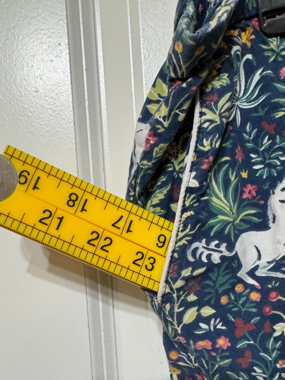 Pants only - Printfresh Unicorn’s Garden Pajama 3X Navy Floral Organic Cotton - Picture 4 of 10